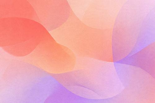 Smooth abstract mesh gradient, blending coral, peach and lilac, soft grain, dreamy modern wallpaper background