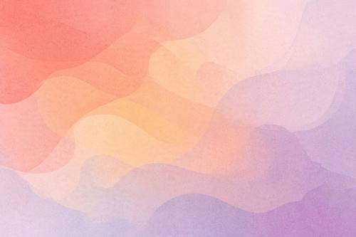 Smooth abstract mesh gradient, blending coral, peach and lilac, soft grain, dreamy modern wallpaper background
