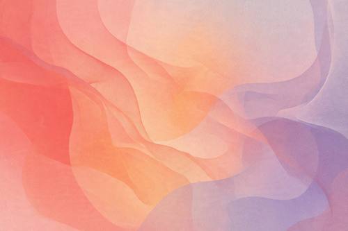 Smooth abstract mesh gradient, blending coral, peach and lilac, soft grain, dreamy modern wallpaper background