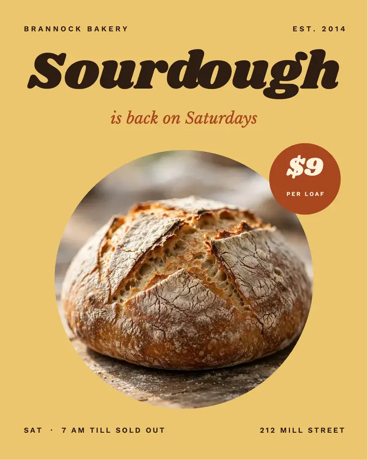 Saturday sourdough template