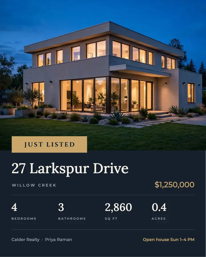Just listed home template