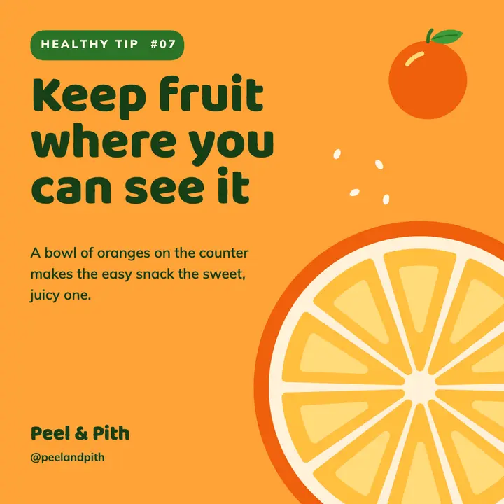 Juicy orange healthy tip template
