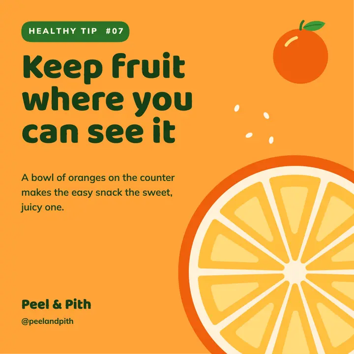 Juicy orange healthy tip template