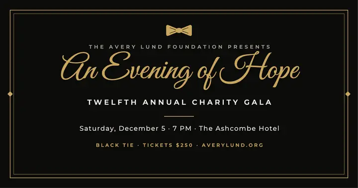 Black tie charity gala post template