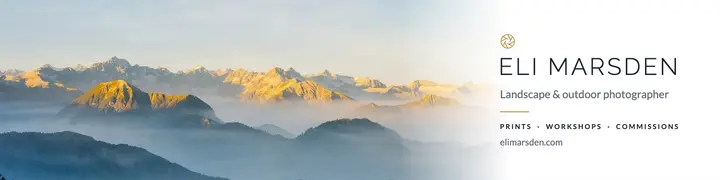 Misty ridges photographer banner template