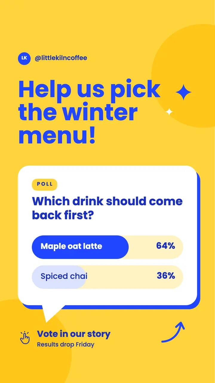 Winter menu poll story template