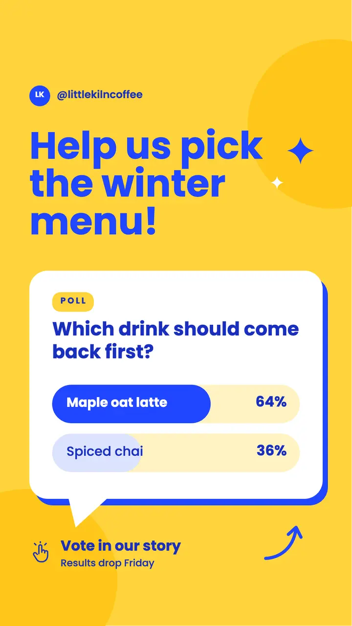Winter menu poll story template