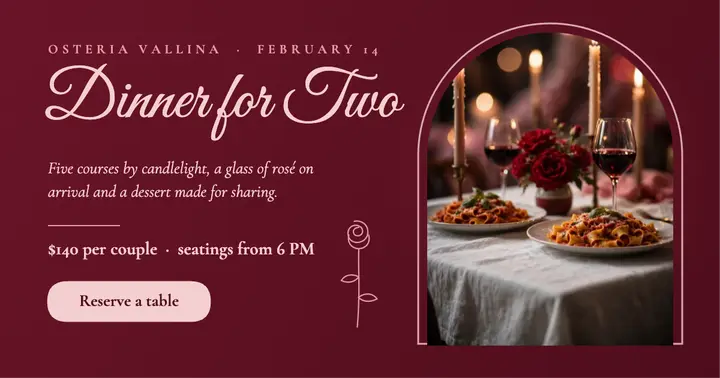 Candlelit Valentine's dinner template