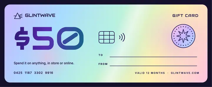 Holographic store gift card template