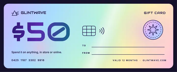 Holographic store gift card template