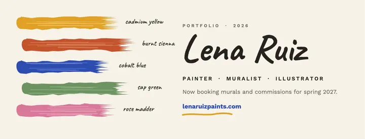 Paint swatch artist cover template