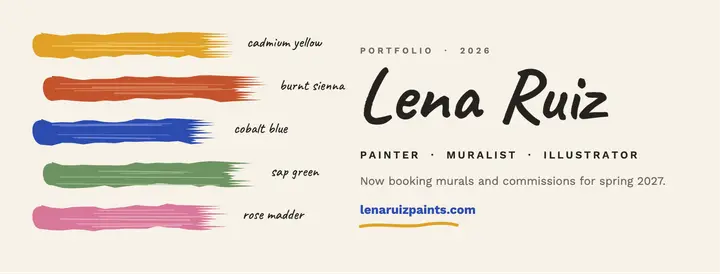 Paint swatch artist cover template