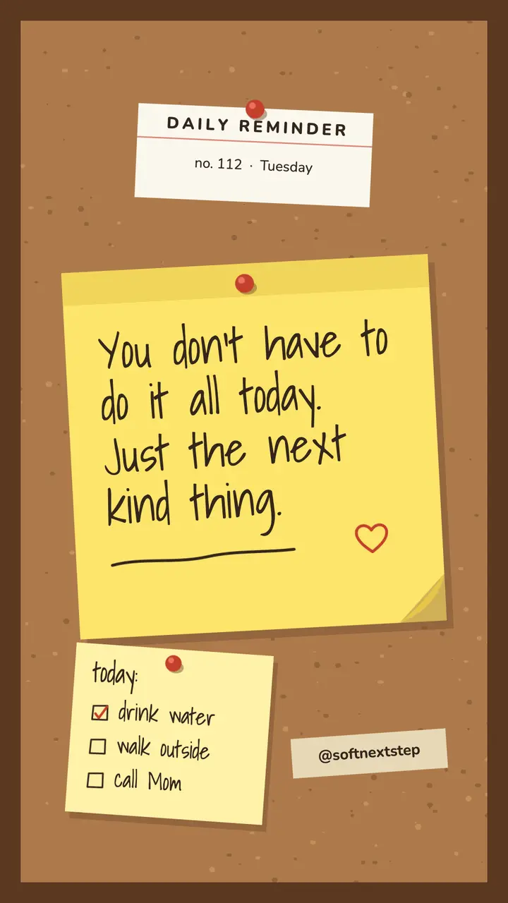 Sticky note daily reminder template