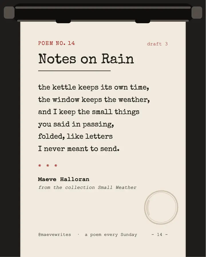 Typewriter poetry post template