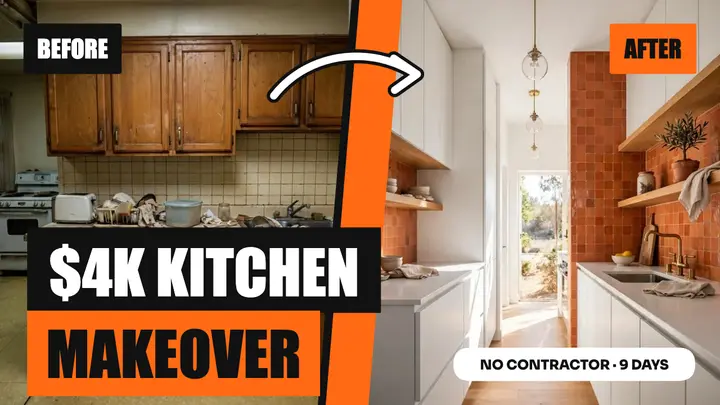 Orange slash kitchen flip thumbnail template