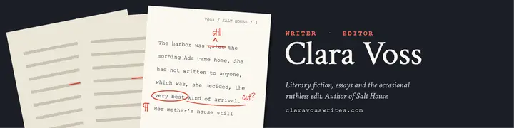 Red pen manuscript writer LinkedIn banner template
