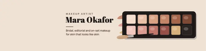 Eyeshadow palette makeup artist LinkedIn banner template