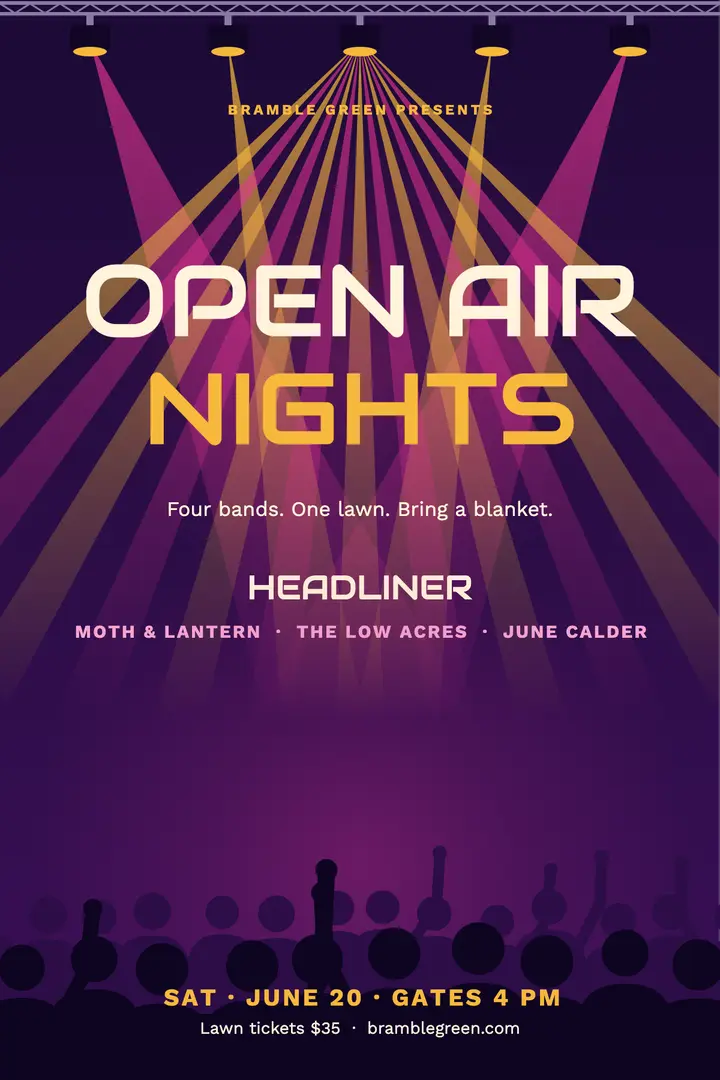 Open Air Nights concert poster template