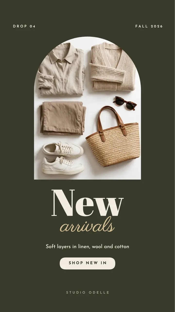 New arrivals template