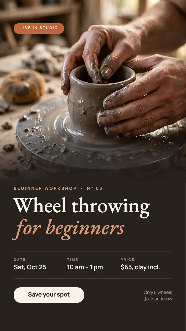 Wheel throwing workshop template