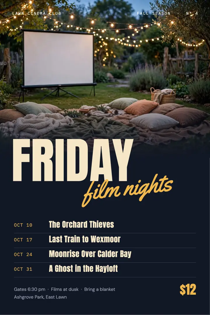 Lawn cinema template