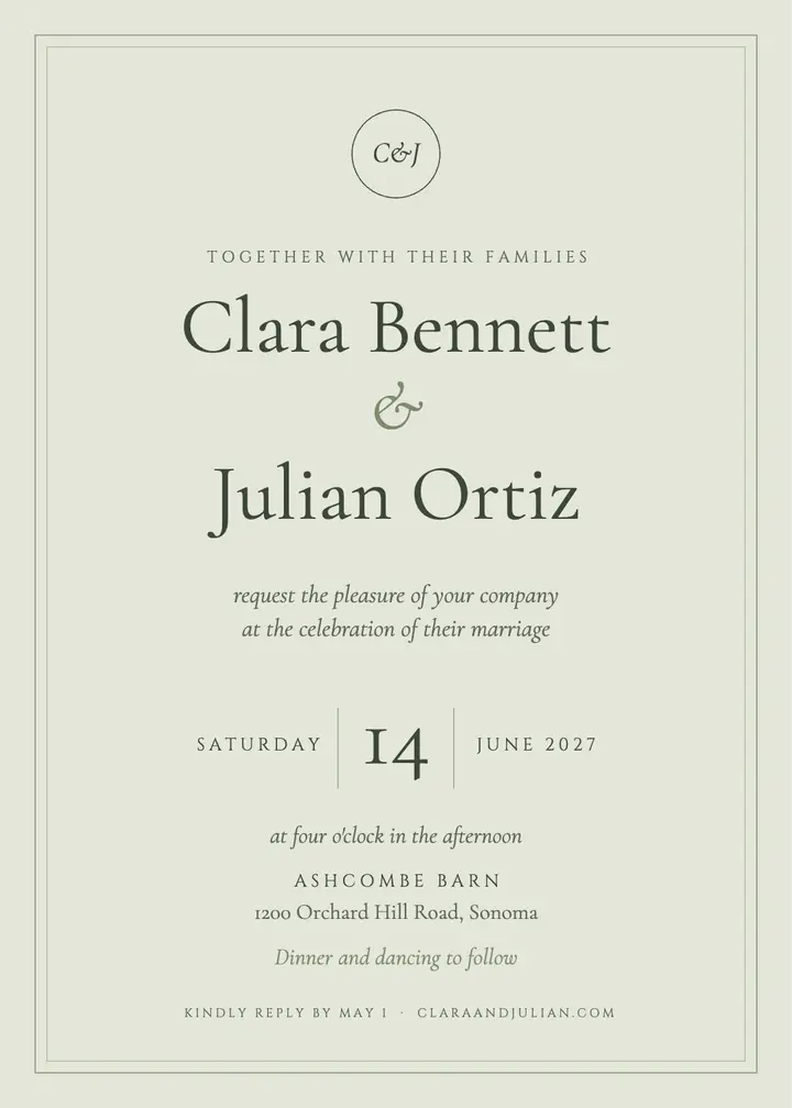 Sage & serif template