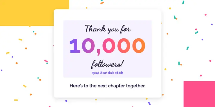 10K followers thank you template