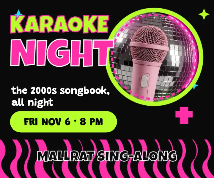 2000s karaoke night display ad 300x250, scene kid 2007 template