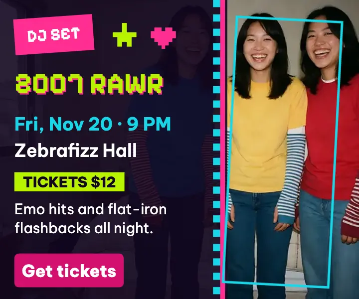 Rawr 2007 throwback dance party ad template