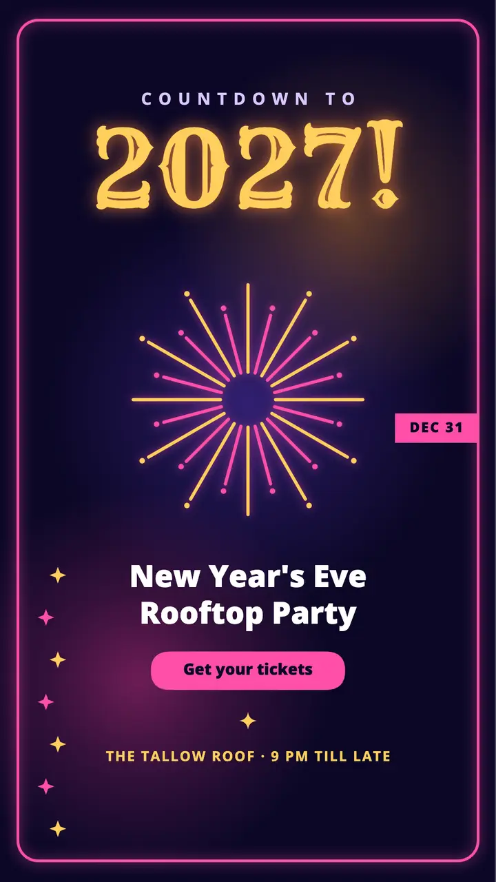 2027! New Year's Eve party template