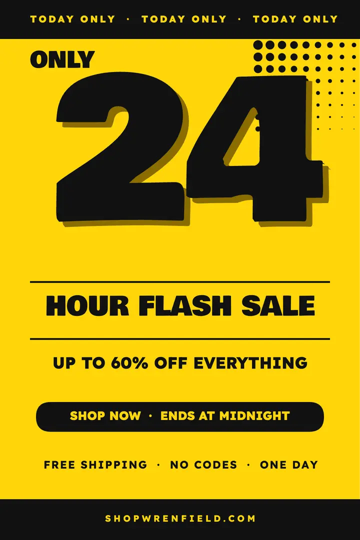 24 hour flash sale poster template