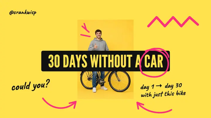 30 days without a car challenge thumbnail template