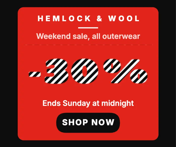 30% off sale ad template