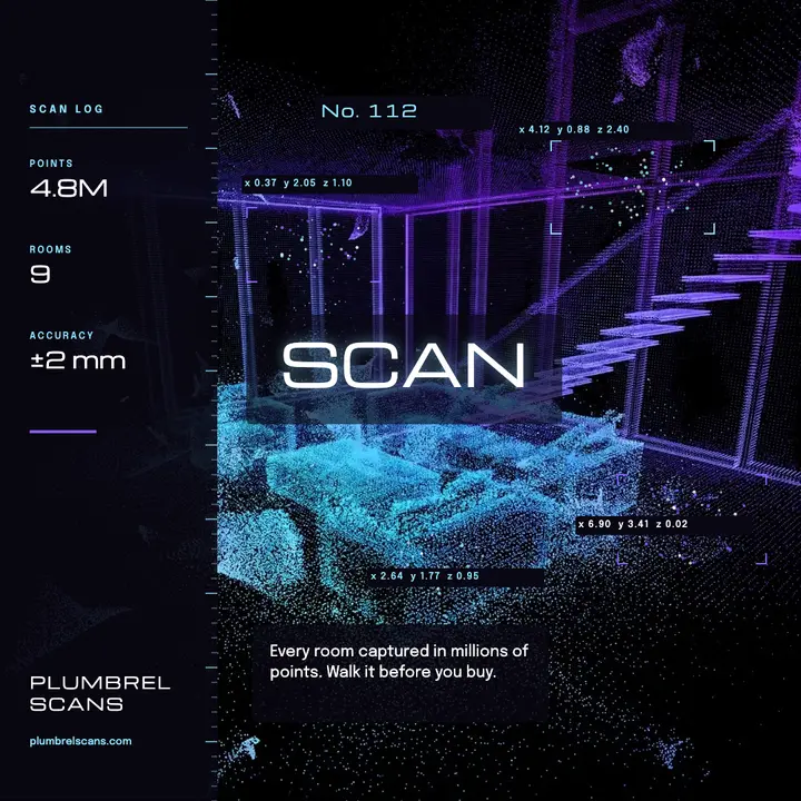 Plumbrel Scans 3D home scan point cloud post: 3d home scan post template