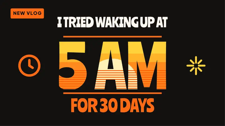 5 AM challenge knockout thumbnail template
