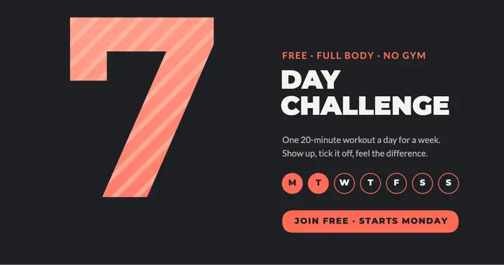 7-day challenge knockout post template