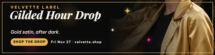 Velvette Label gilded hour billboard template