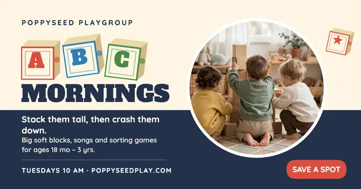 Poppyseed ABC mornings playgroup post template