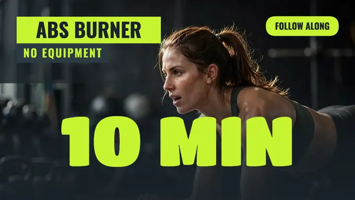 10 minute abs workout thumbnail template