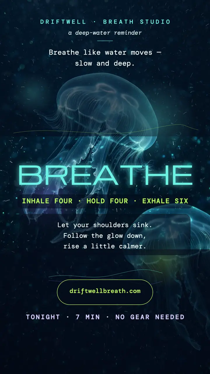 Driftwell deep-water breath affirmation story template