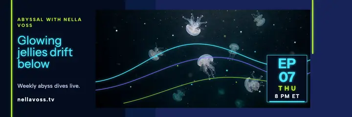 Abyssal glow dive header with Nella Voss template
