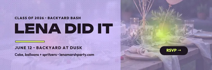 Lena grad backyard party acid header template