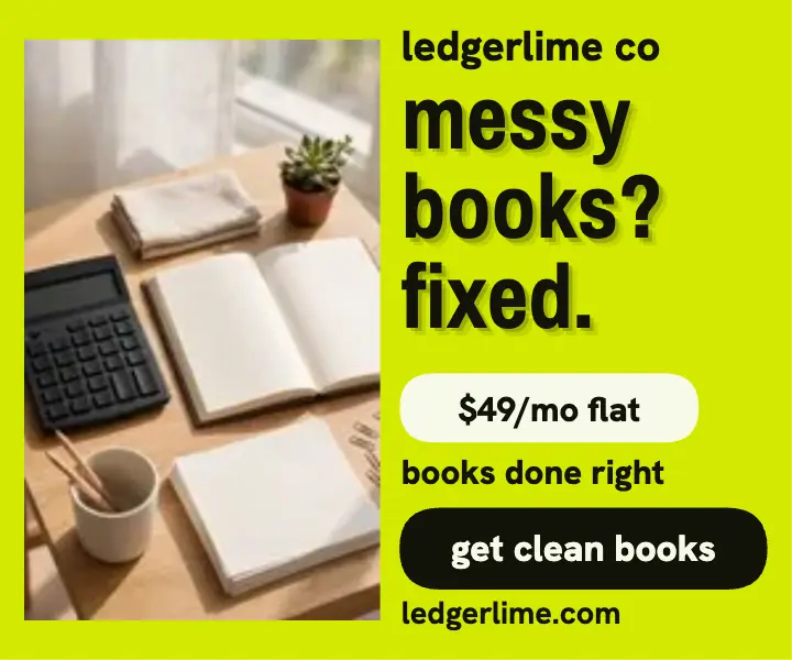 Ledgerlime blunt bookkeeping ad template