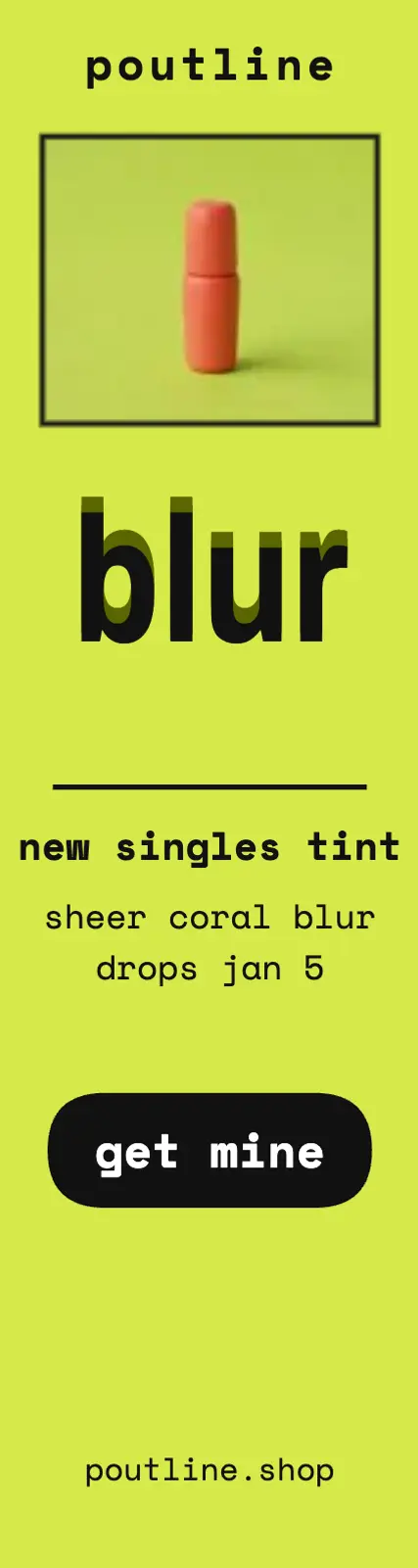 Poutline tint blur lime skyscraper: lip tint skyscraper ad template