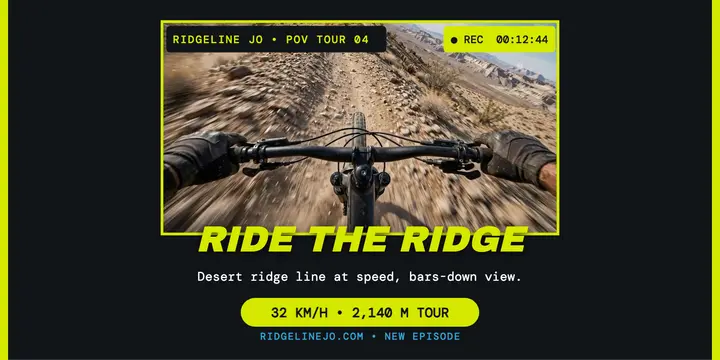 Ridgeline Jo ridge ride tour post: bike tour post template