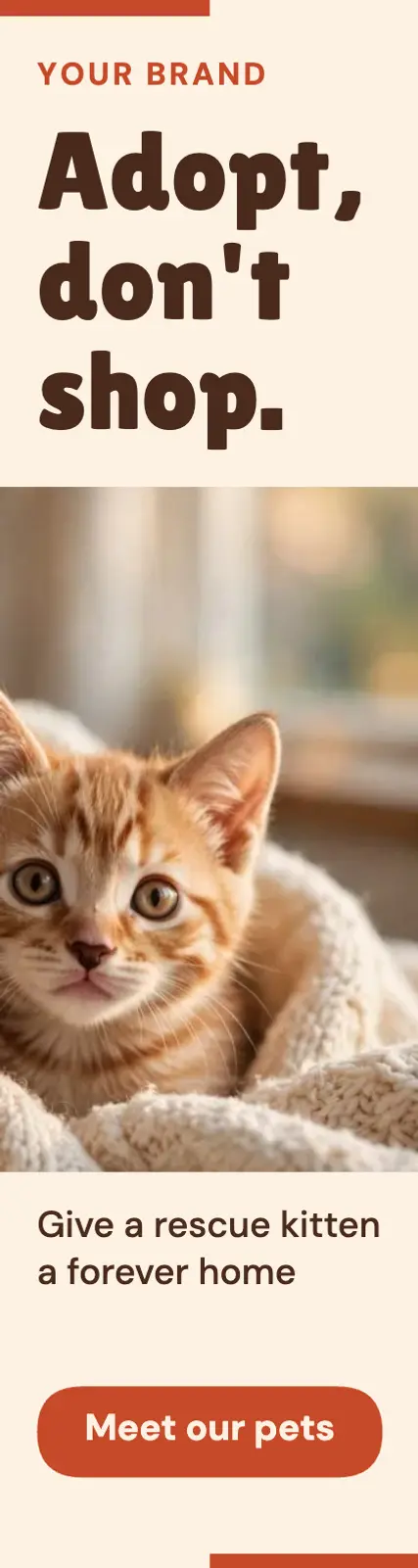 Adopt, don't shop skyscraper ad template