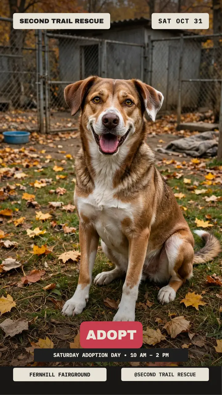 Second Trail Rescue adoption day story template