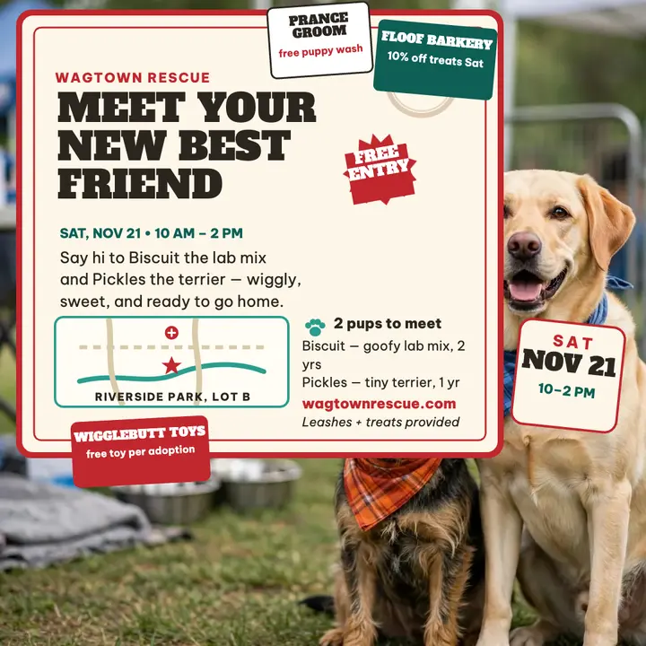 Wagtown Rescue adoption day placemat post template