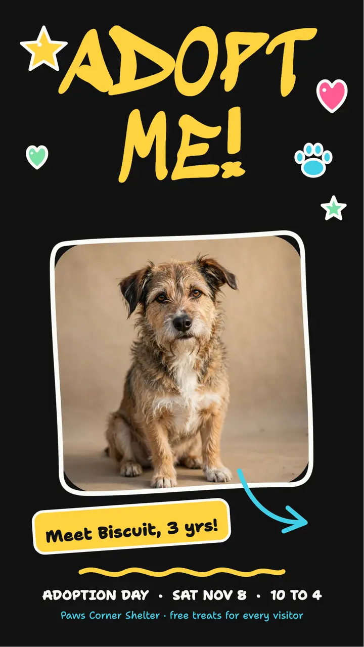 Paws Corner adoption day story template