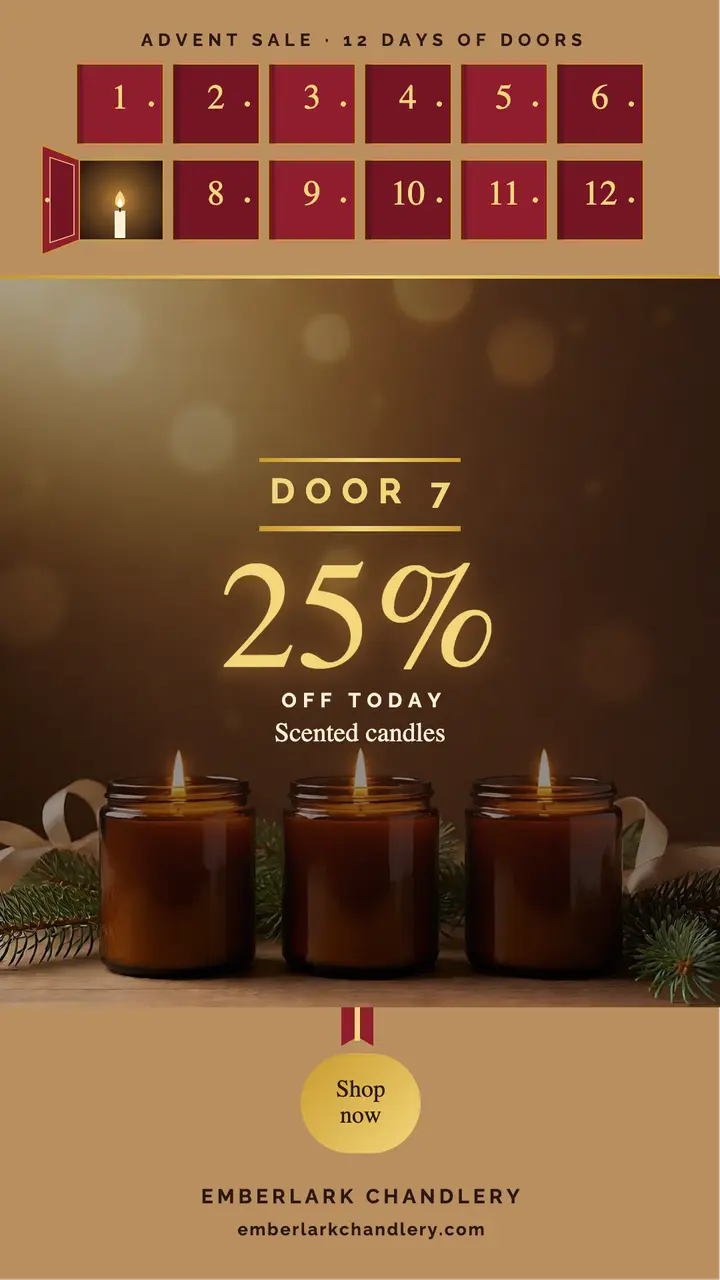 Advent door 7 candle sale story template